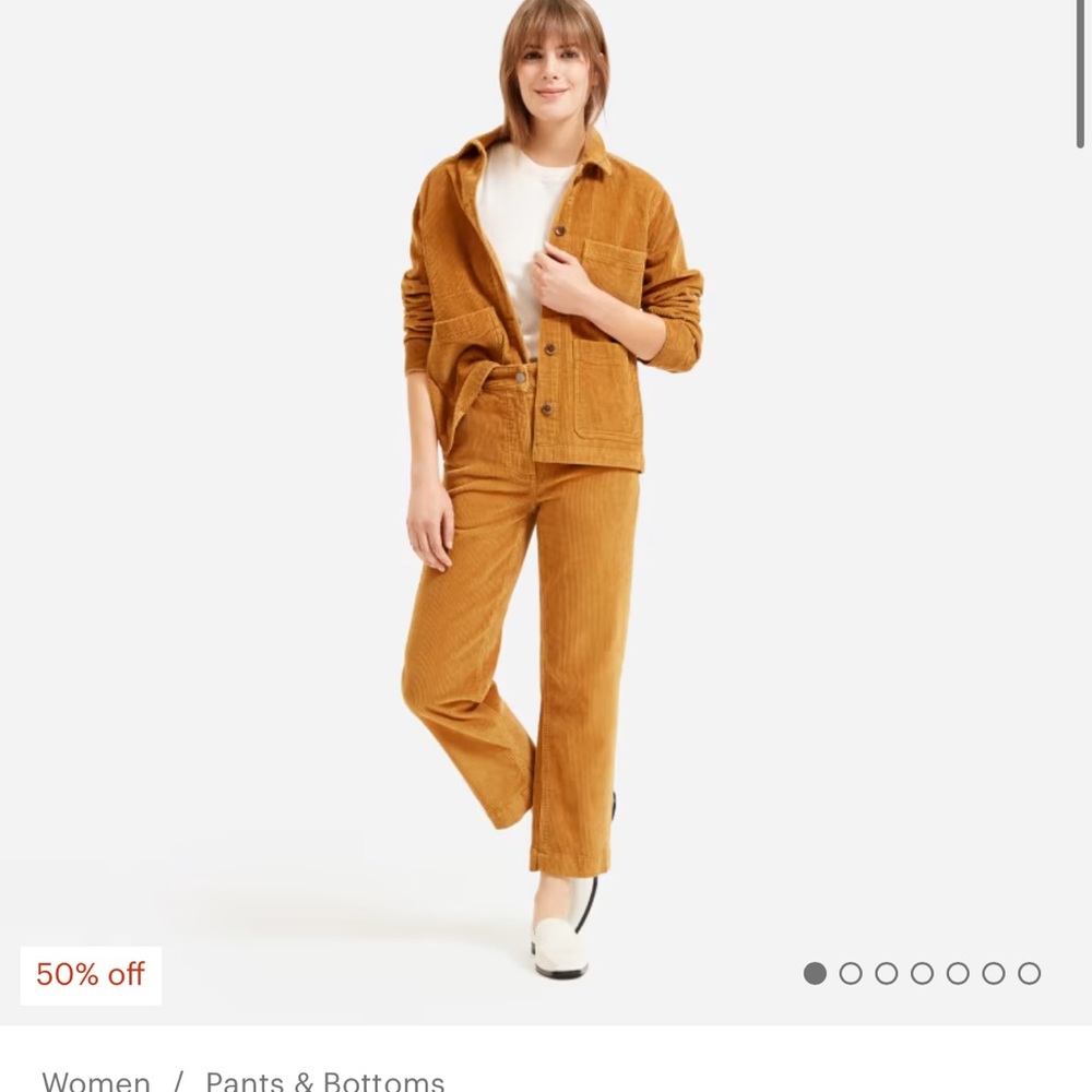 Everlane Navy Straight Leg corduroy